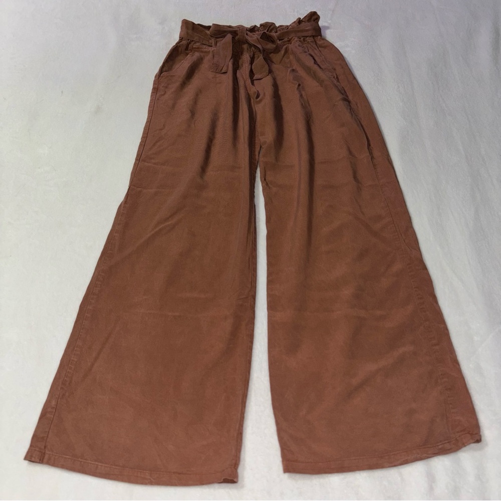 ••• SOLD ••• Thread & Supply Paper Bag Wide Leg Trousers in Cinnamon Size Medium